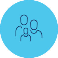 circle Icon image of three people